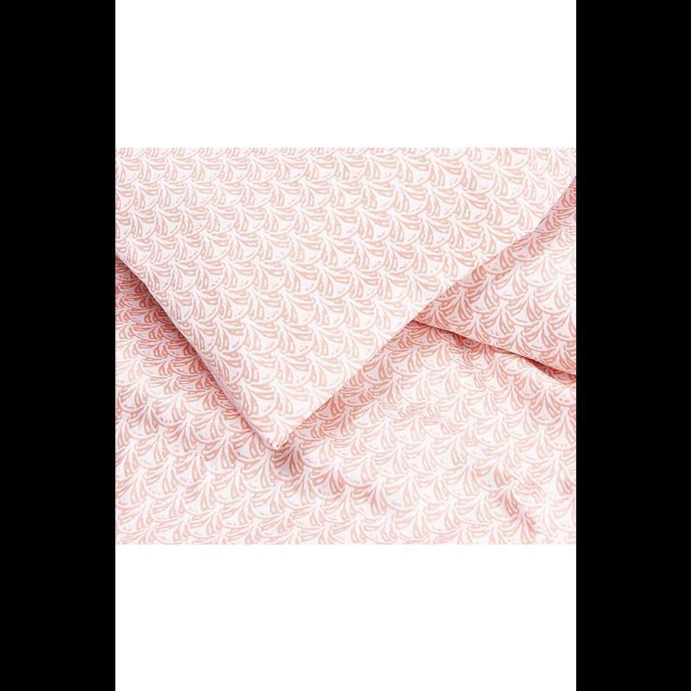 Bobby Berk 100% Cotton 400TC Sheet Set Blush Fan